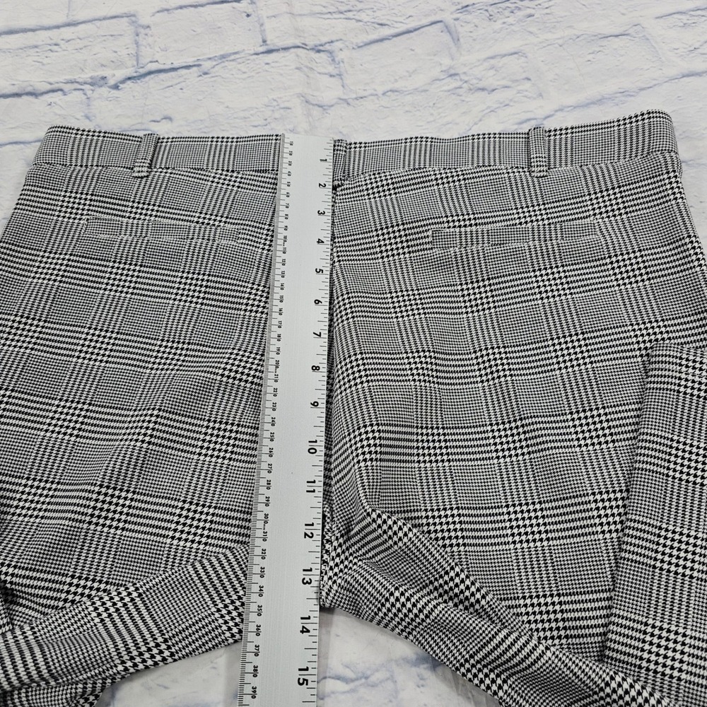 Betabrand Dress Pant Yoga Pants Womens XXL Long Black White Glen Plaid Straight - Picture 7 of 11